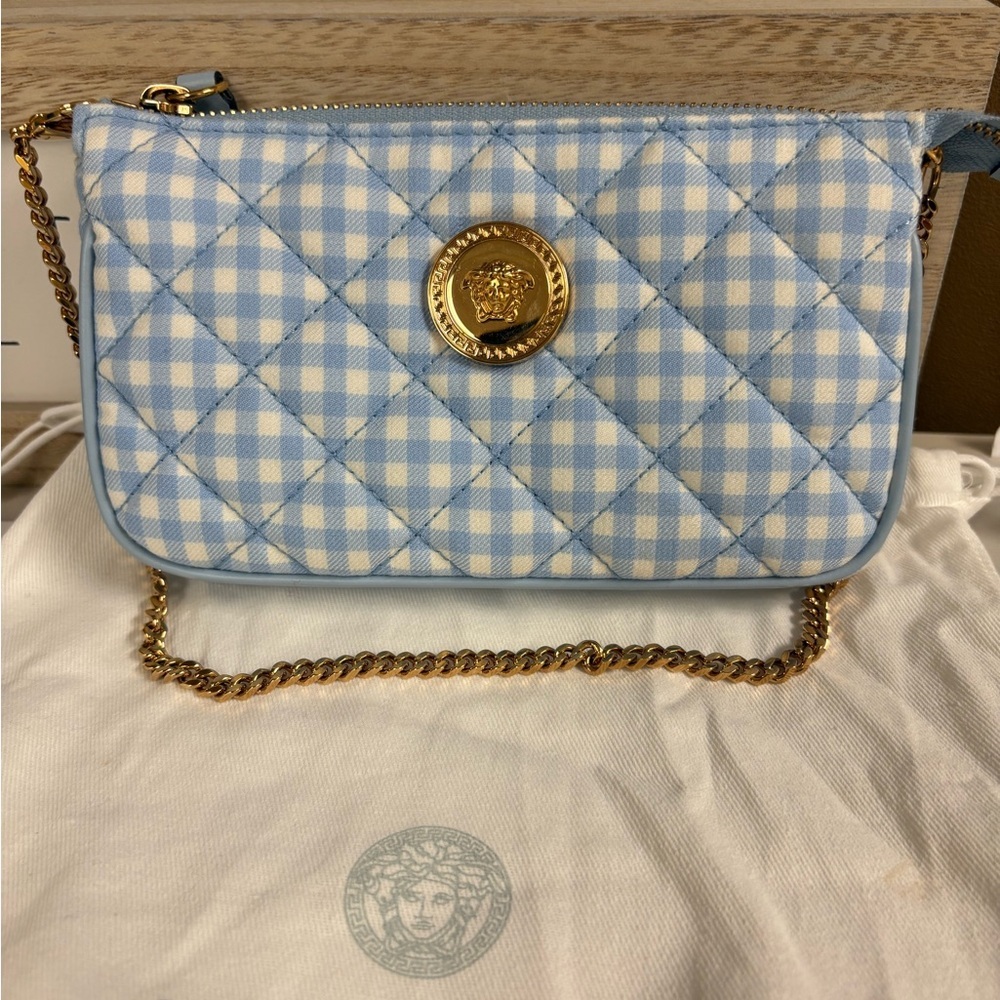 Versace La Medusa Mini Quilted Bag with Calf Leather- Authentic